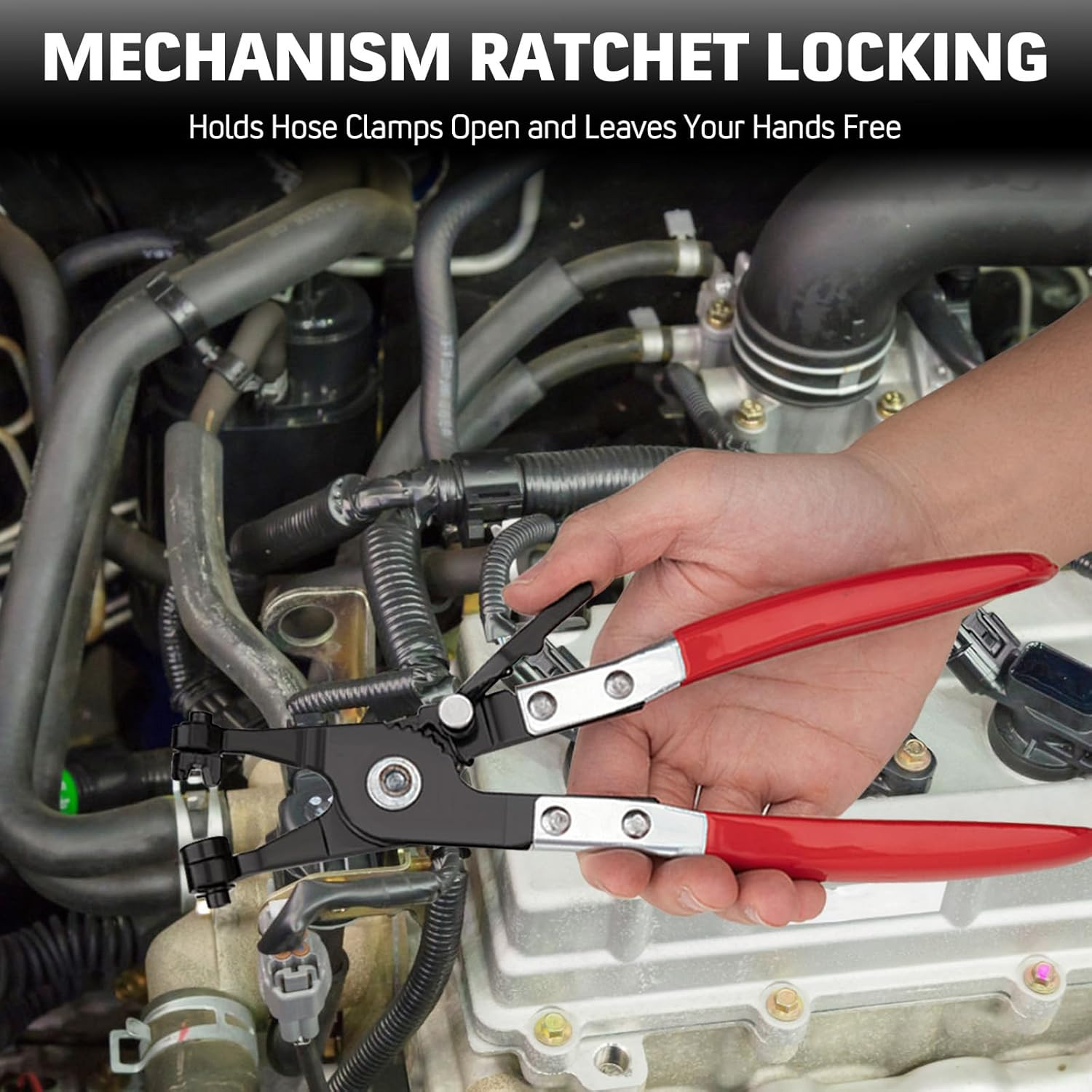 10Pc Hose Clamp Clip Remover Pliers Wire Long Reach Kit Fuel Oil Water Hose Tool