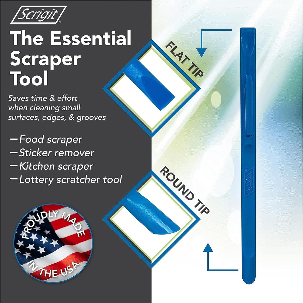 Scrigit Scraper No-Scratch Plastic Scraper Tool, 5 Pack - The Handy Multi-Use Sc