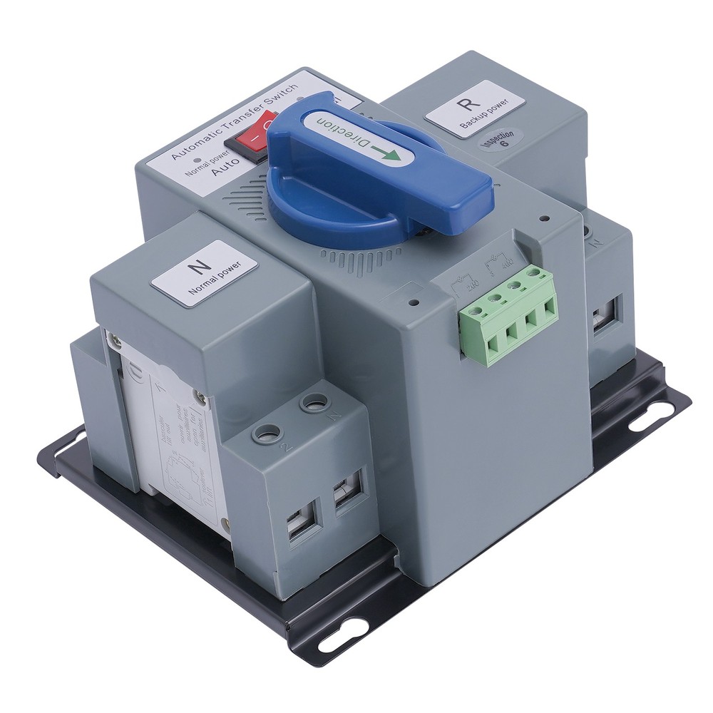 63A ATS Dual Power Automatic Transfer Switch for Generator Changeover Switch 2P