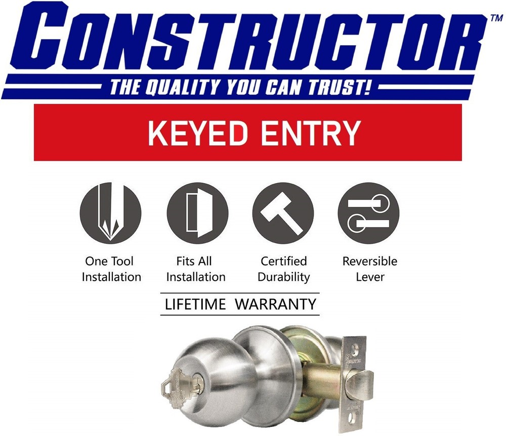 Constructor Chronos Knob Door Lock Set Entry / Passage / Privacy / Dummy / Combo
