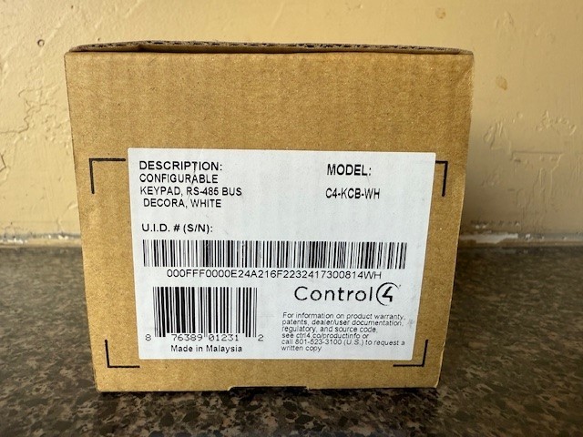 Control4 C4-KCB-WH Configurable Keypad
