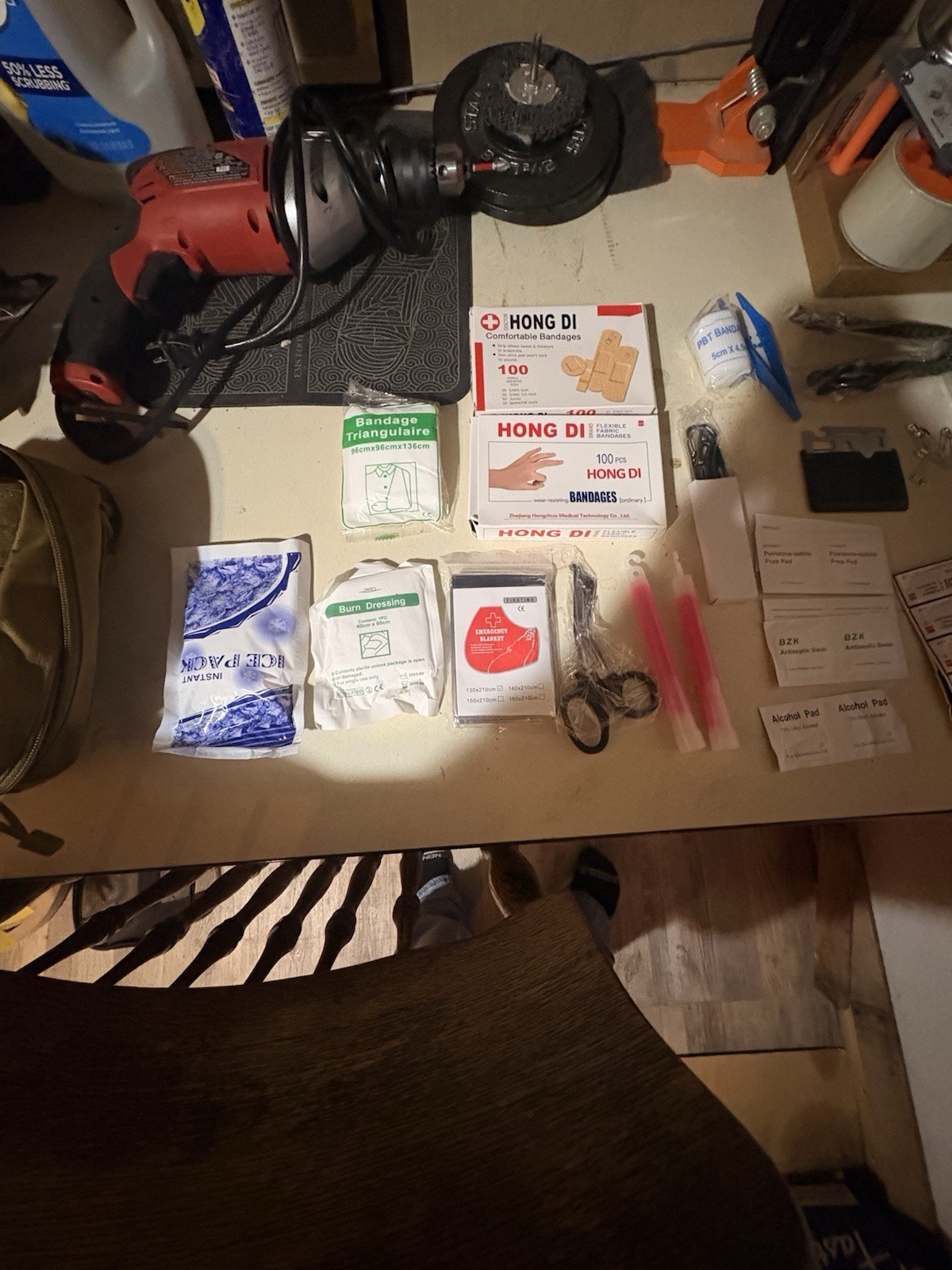 Tactical Trauma Kit Military First Aid Bag for Emergency Survival ( Over 200 Pcs