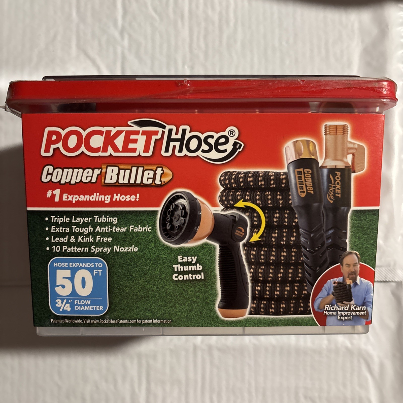 50 ft Pocket Hose Copper Bullet