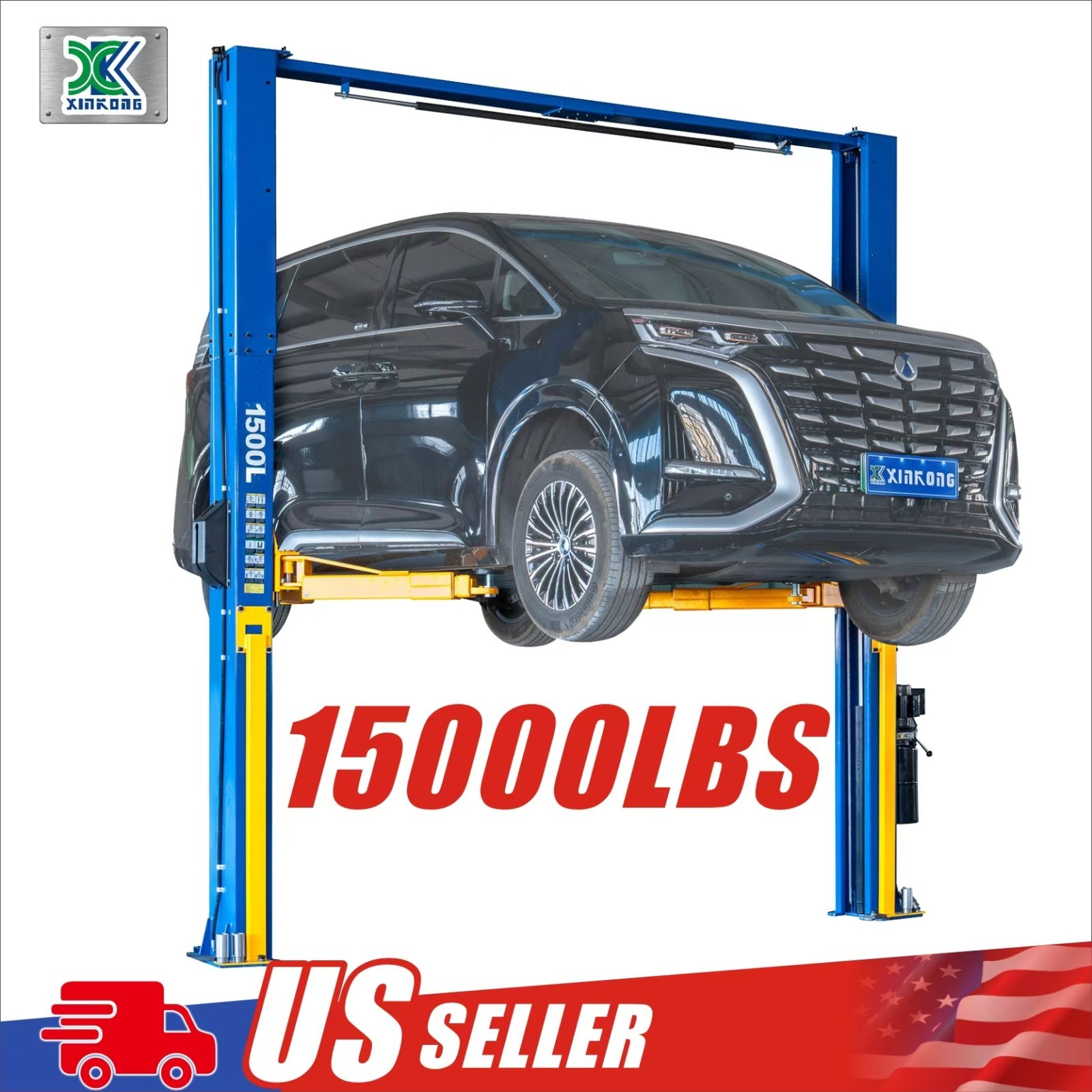 XK 2 Post Car Lift 1500L Auto Truck Hoist 15000 lb Heavy Duty Overhead  220V