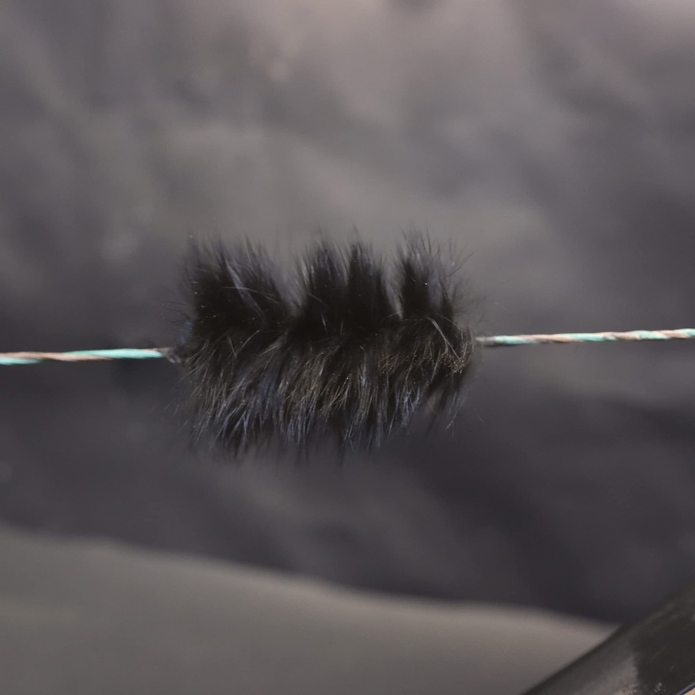 Bow String Dampener, Rabbit Fur String Silencer for Recurve, Longbow