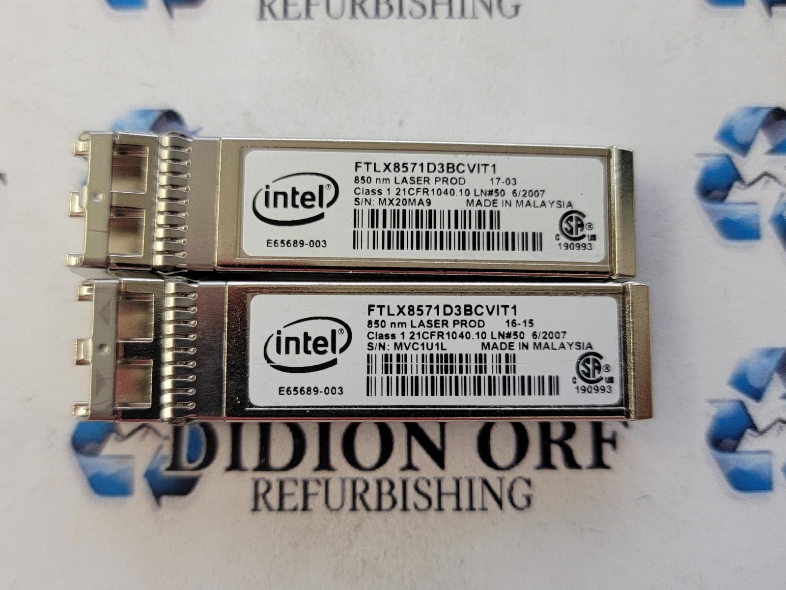 Set of 2 INTEL SFP+ Module FTLX8571D3BCVIT1, Grade A, SKU 15776