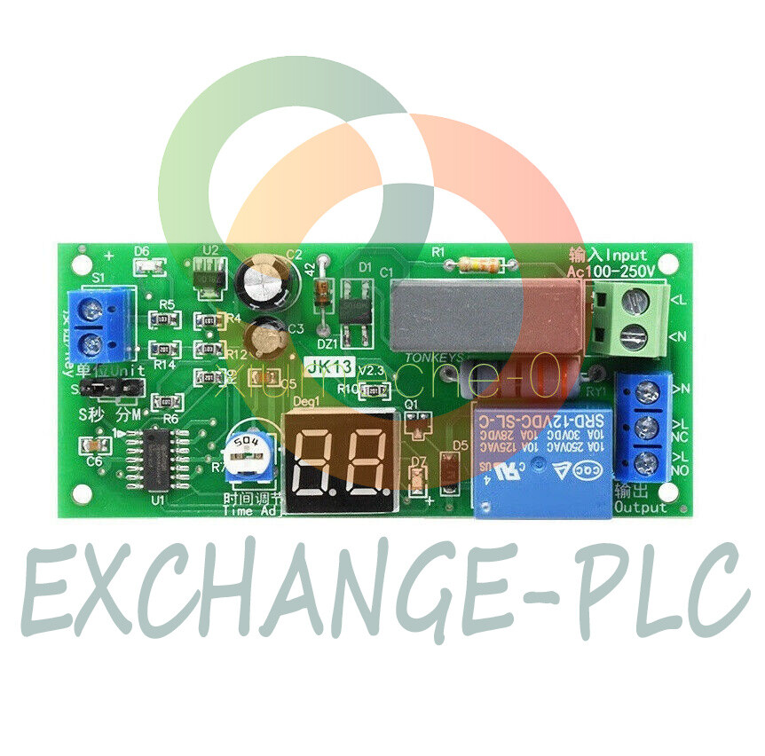 AC 220V Digital Display Delay Relay Module Delay Timer Switch 0-99 S/Min JK13