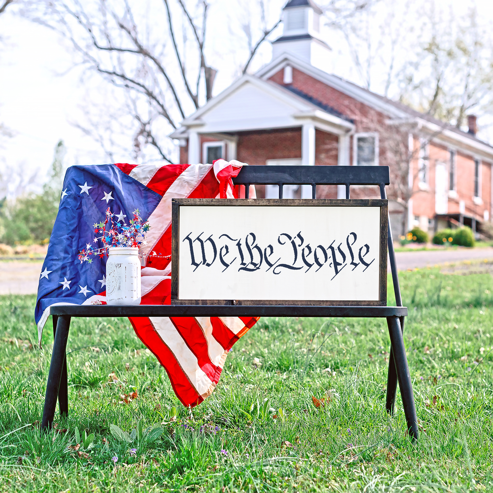 We The People Stencil - Durable & Reusable Mylar Stencils