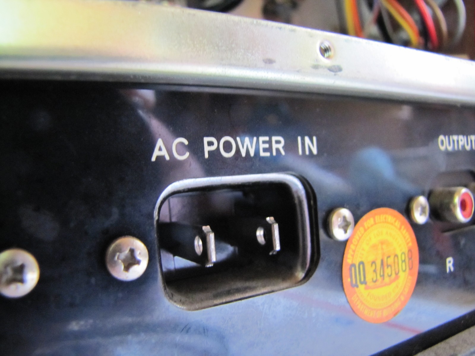 Generic Replacement Power Cord Reel to Reel 2 Prong "AC POWER IN" Socket TEAC A-