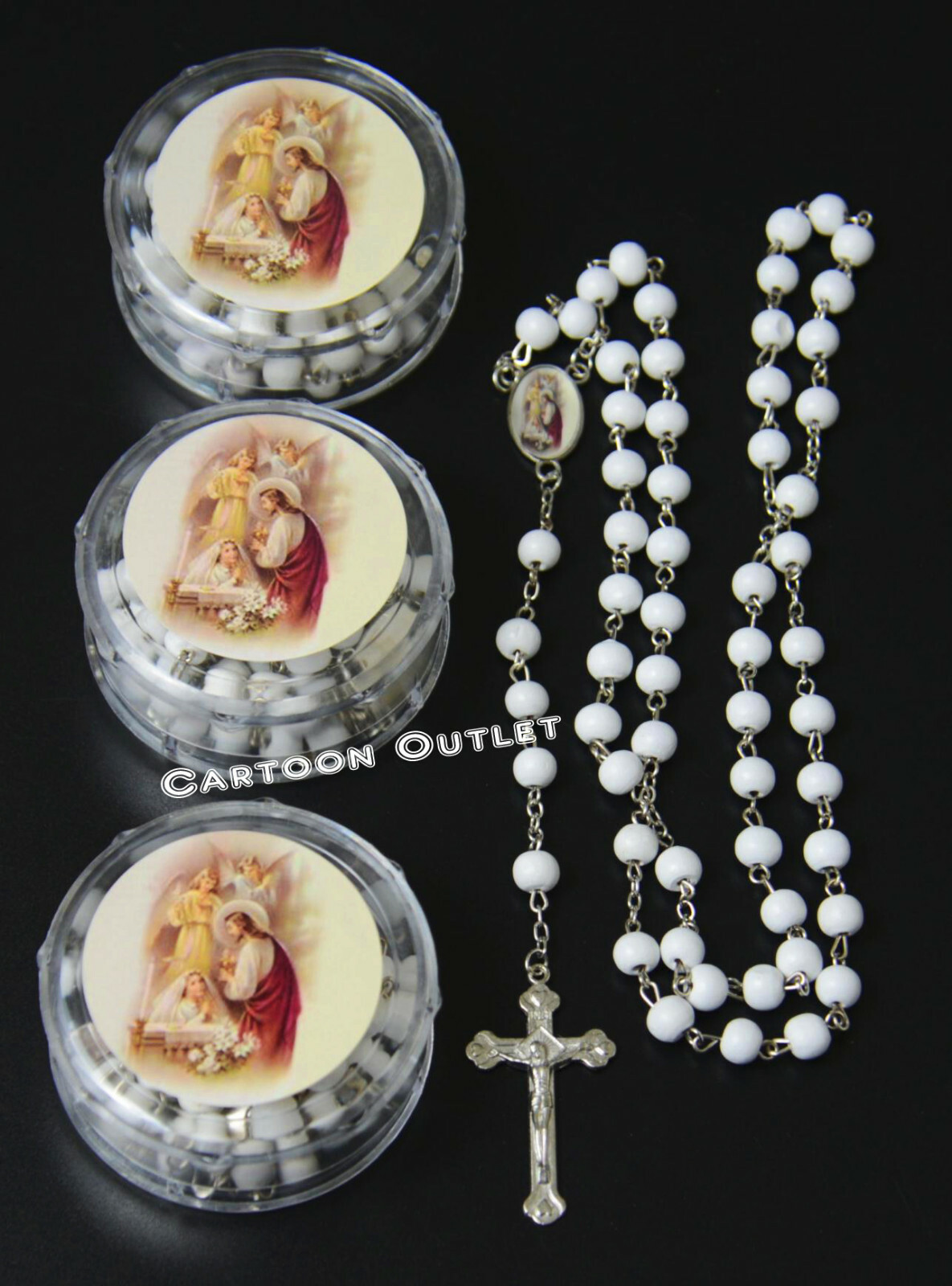 12 FIRST COMMUNION ROSARY GIRL PARTY FAVORS PRIMERA COMUNION ROSARIO RECUERDOS
