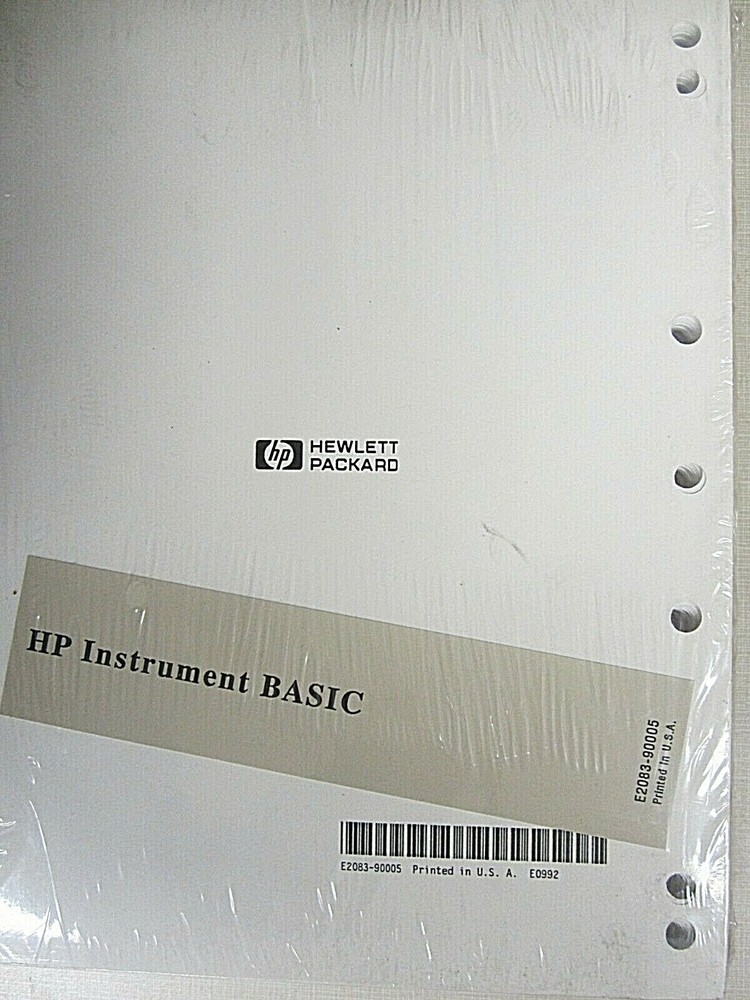 HP Instrument BASIC User's Handbook Version 2.0 E2083-90005