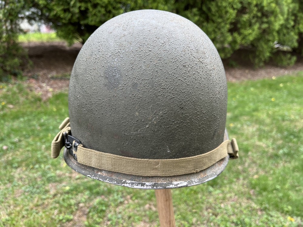 WW2 M1 Helmet Front Seam