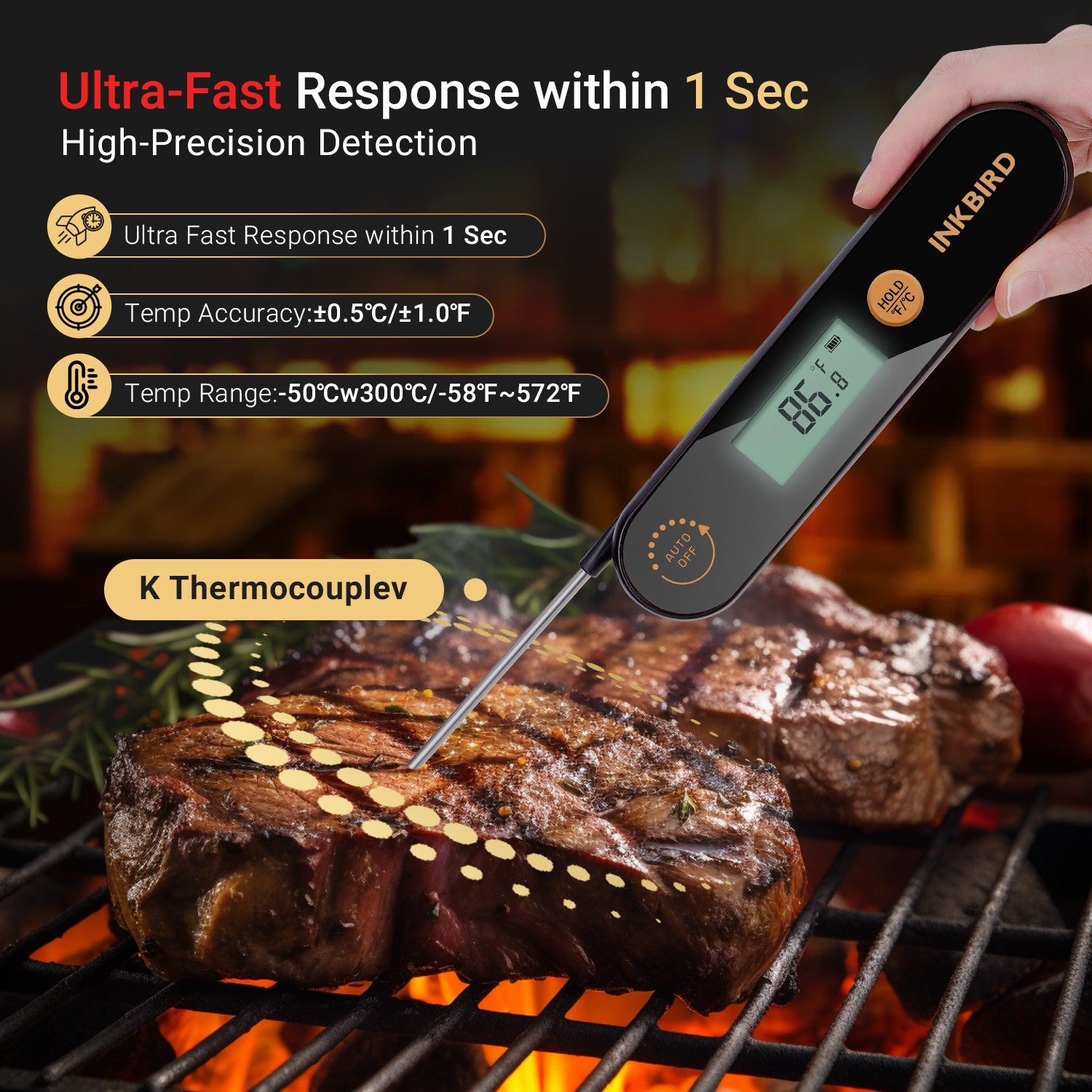 INKBIRD Automatic Smoker Fan Controller WiFi BBQ Meat Thermometer Cooking Tools