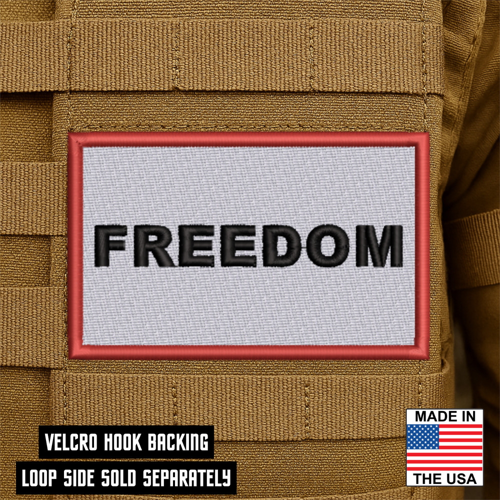 Charlie Kirk Freedom Patch - 2.5” X 4” Hook & Loop Memorial Flag Patch TPUSA