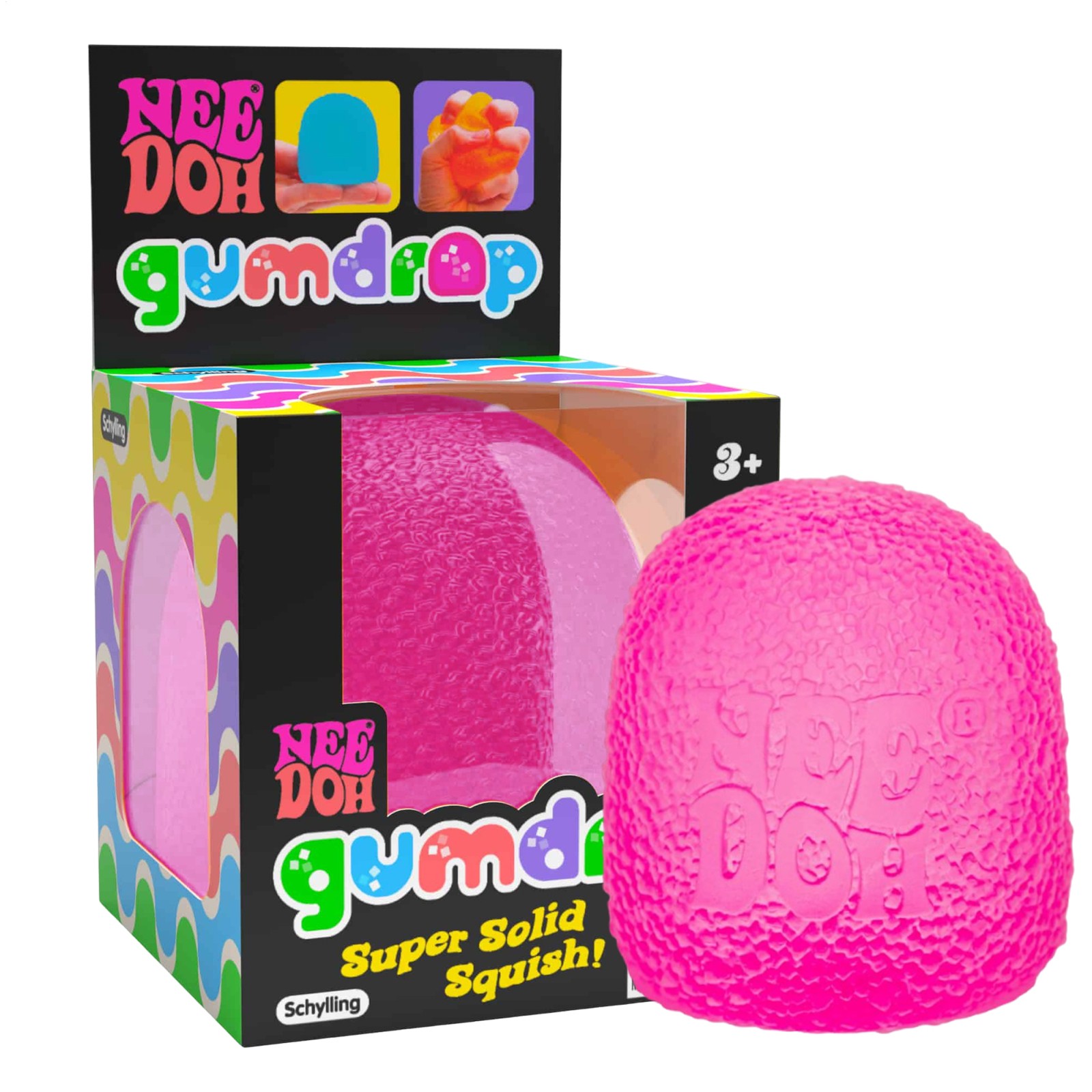 Schylling NeeDoh Gumdrop - Textured Sensory Toy with Super Solid Squish