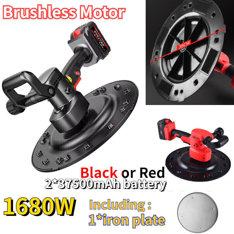 Brushless Trowel Masons Concrete Mortar Polishing Wall Smooth Machine 2*Battery