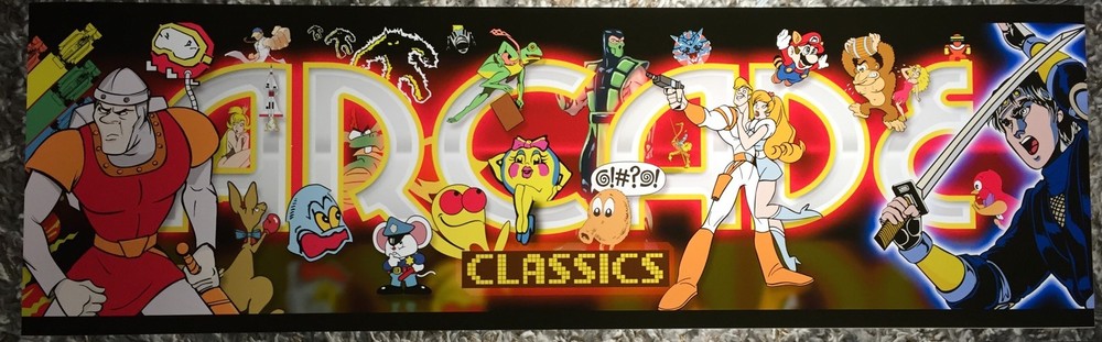 Arcade Classics Multicade/Mame Arcade Marquee 26"x8"