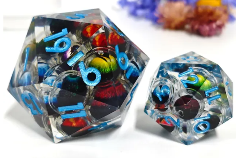 🧿Eye Tyrant Liquid Core 55mm Chonk d20 | 💀 TPK | Dungeons & Dragons DnD