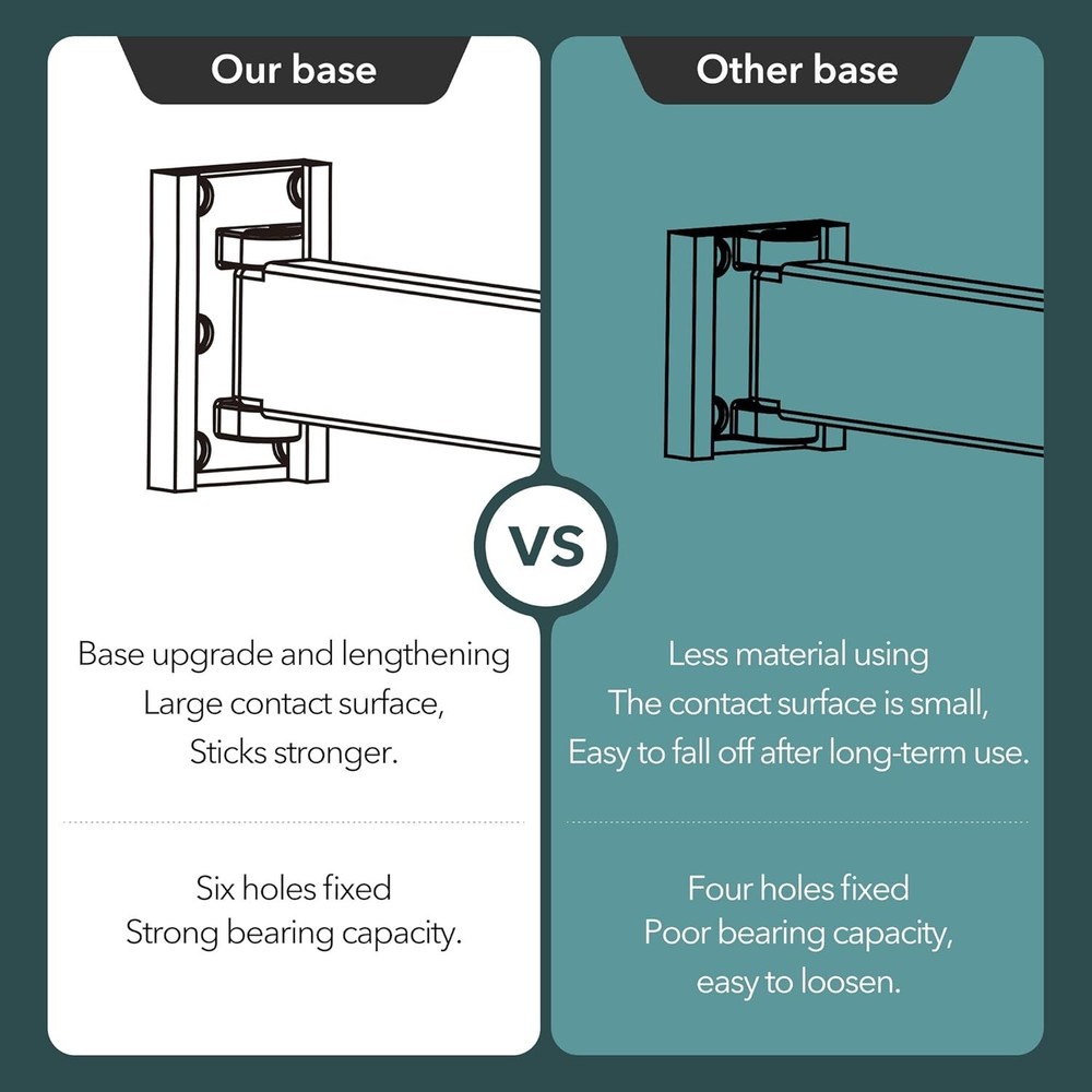 Durable Wall Mount Clothes Drying Rack - Foldable, Rust Resistant Design