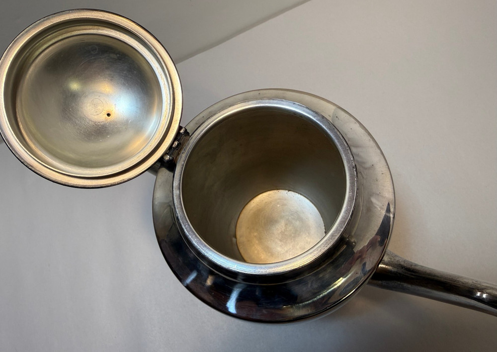 Vintage Silver On Copper Teapot Tea Kettle 8"