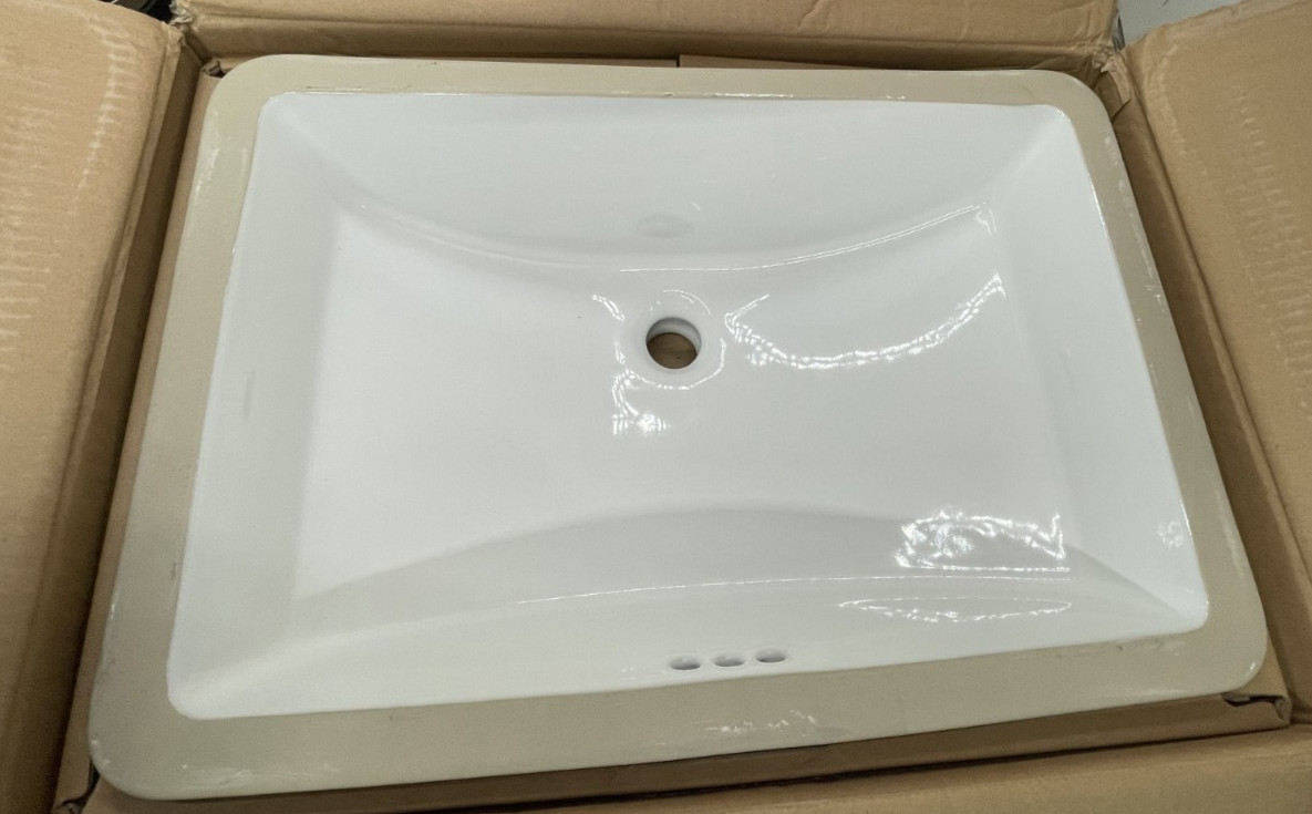 Signature Hardware SHU1812WH Myers Porcelain Undermount Bathroom Sink - White