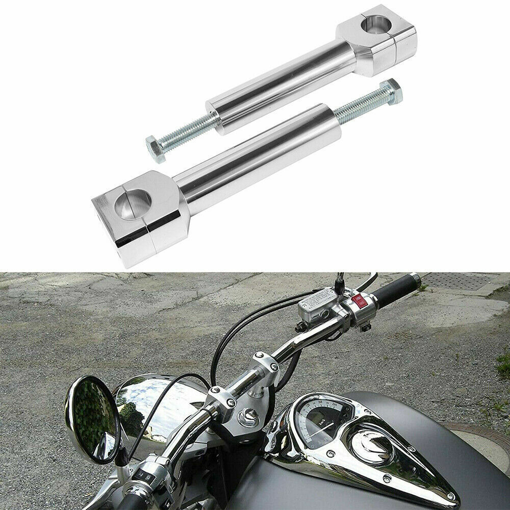 Motorcycle 1'' Handlebar Risers Clamps Handle Bar Mount For Harley Honda