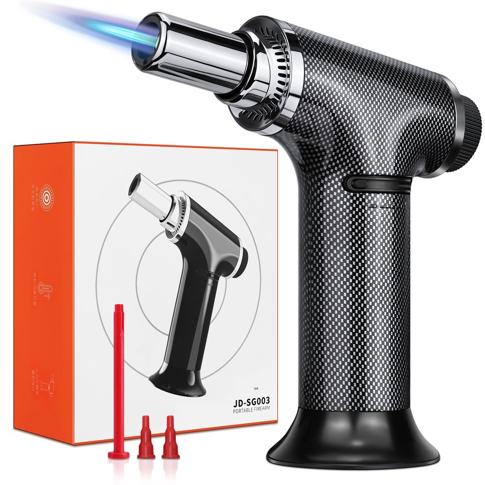 Kitchen Torch Lighter,Windproof Adjustable Butane Lighter Refillable for Cooking