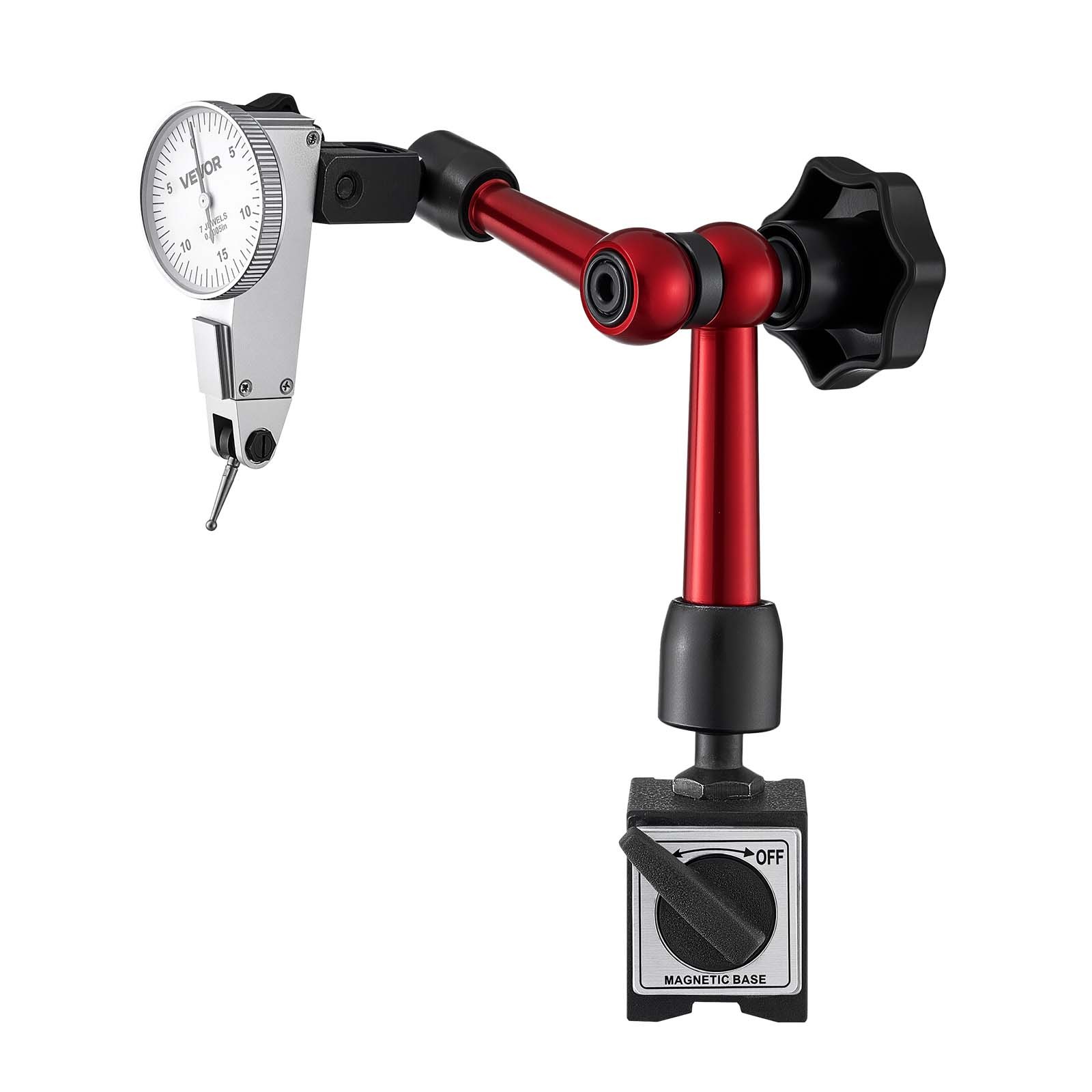 VEVOR Dial Test Indicator Universal Magnetic Base 0.0005 Accuracy 0-0.03 Range