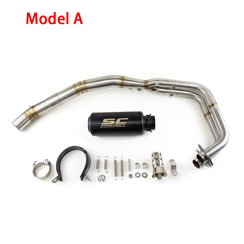 Full System Exhaust Muffler Header Pipe For Kawasaki Z400 Ninja 400 2017-2024