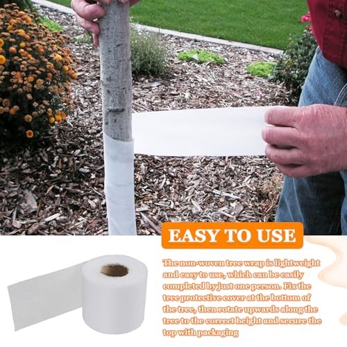 100ft Breathable Tree Trunk Bandage Cover, Tree Protector Wrap for Winter,