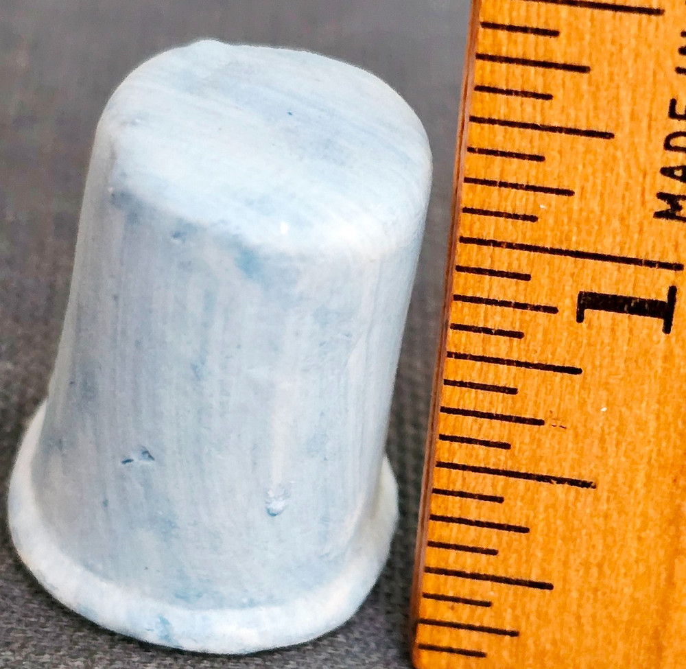 Charming Painted Ceramic Thimble