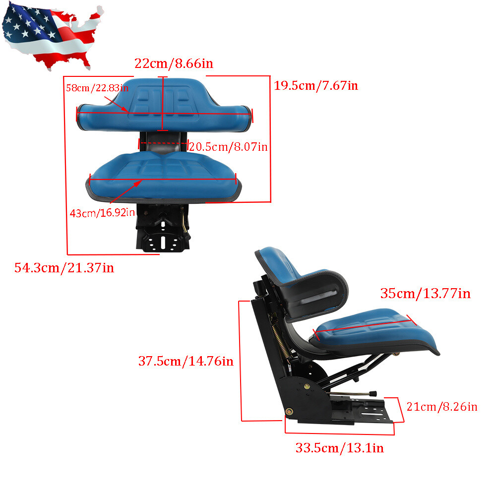 Blue Tractor Suspension Seat For Ford 2000 2600 2610 3000 4000 3600 4600 3910
