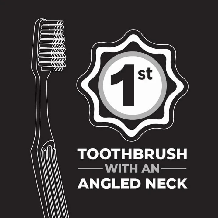 REACH Advanced Design Angled Neck Toothbrush, Assorted Colors, Firm, 6 Count