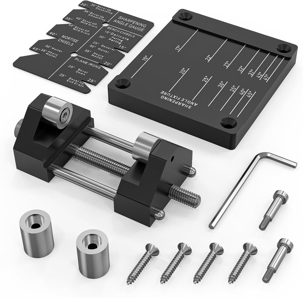 Precise Chisel Sharpening Jig Kit, Honing Guide System for Woodworking Chisels a