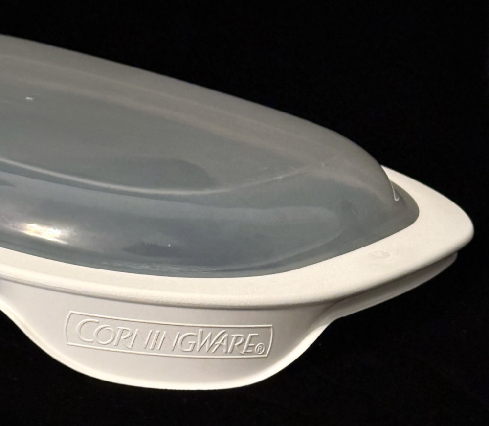 Vintage Corning Simply Lite 11" 2-Quart Rectangular Baking Dish White Glass