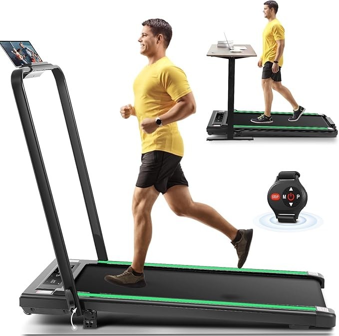 12 Programs Treadmill Machine, Under Desk Treadmill, 7.5mph Treadmill for Home~