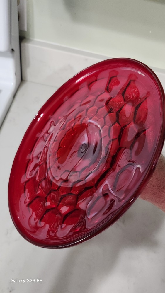 Vintage Viking Ruby Red Georgia Cake Stand Plate
