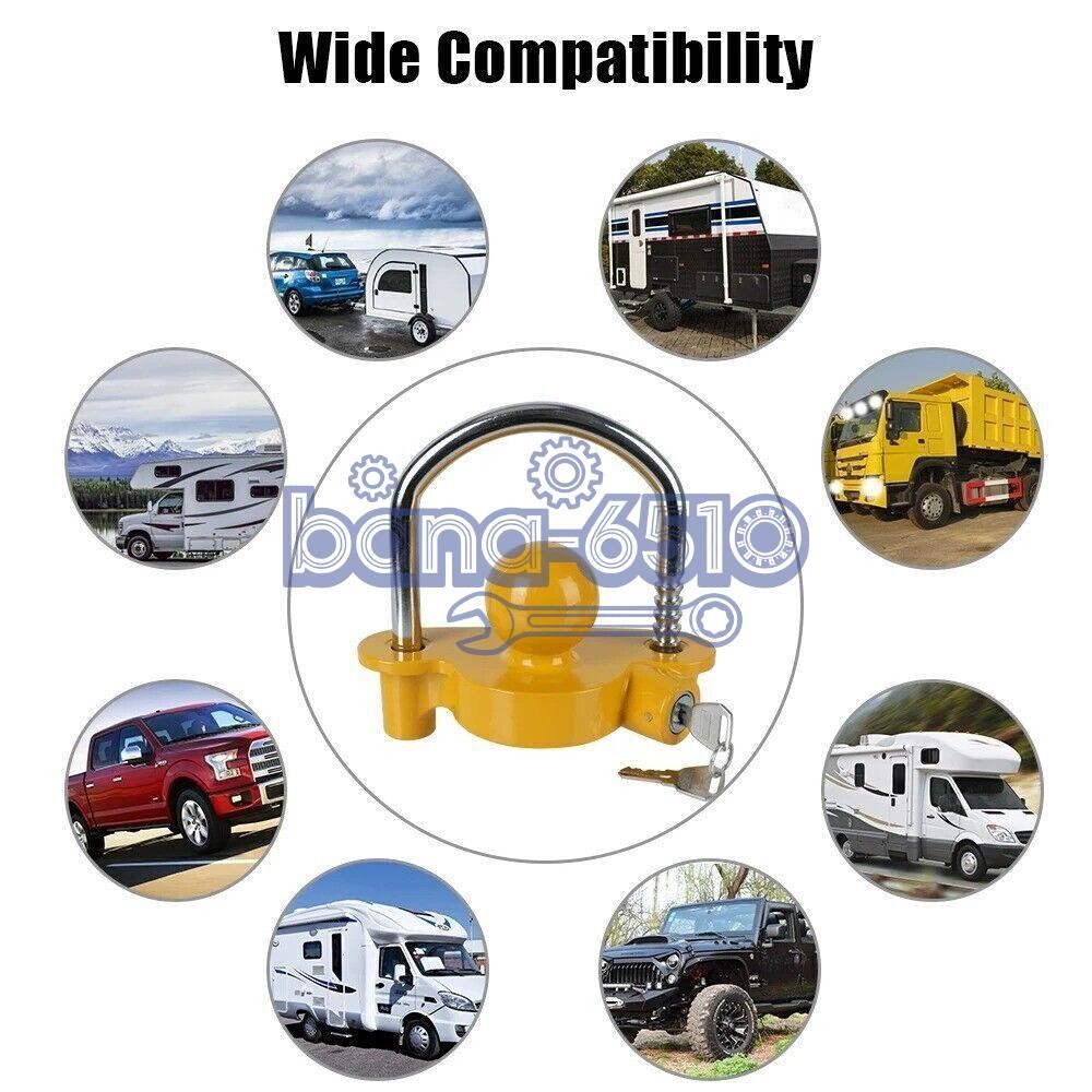 Universal Coupler Lock Trailer Locks Ball Hitch Trailer Hitch Lock Heavy-Duty