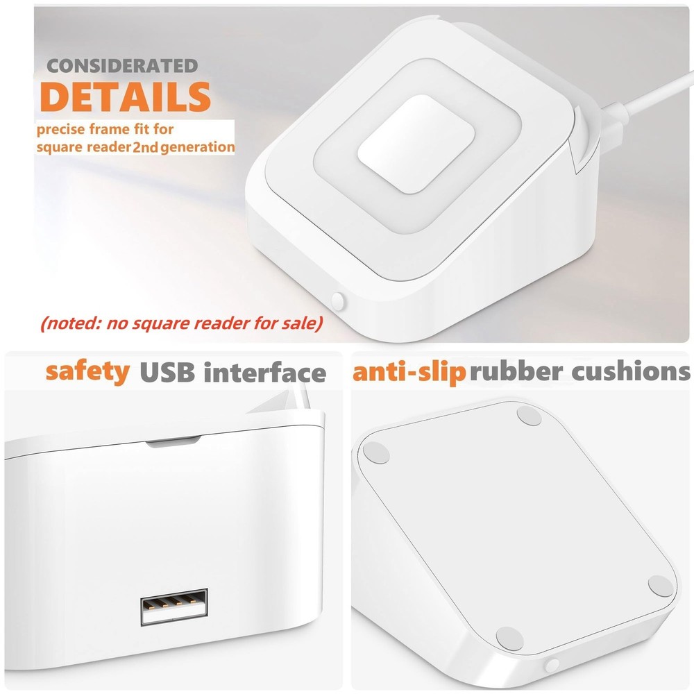 Square Dock for Reader 2nd Generation, Holder Stand White