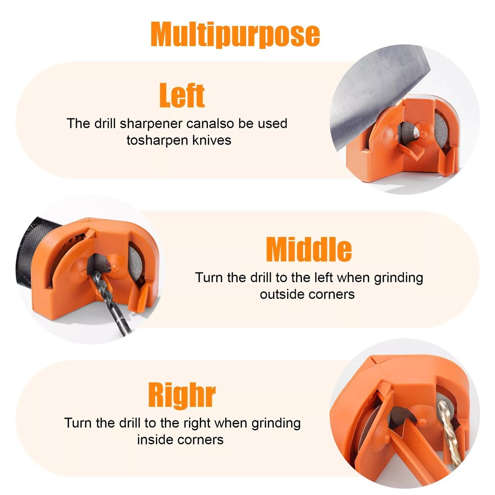 Drill Bit Grinding Sharpener Drill Grinder Blade Sharpening Tool Set Accessories