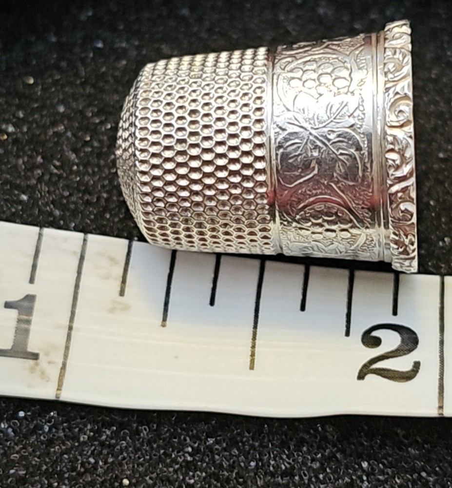 ANTIQUE STERLING SILVER THIMBLE STERLING MARKINGS