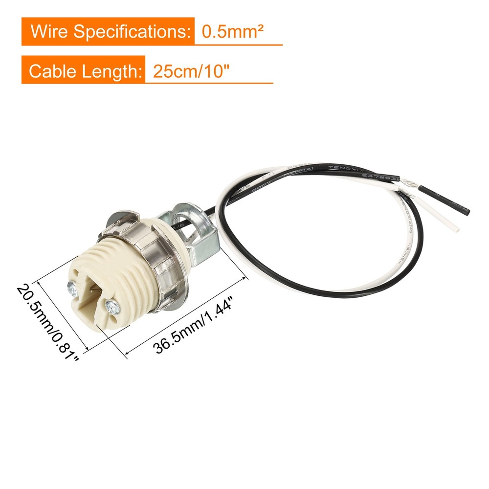 3pcs G9 Light Base Socket Wire Lead Lamp Holder with Socket Ring Removal Tool