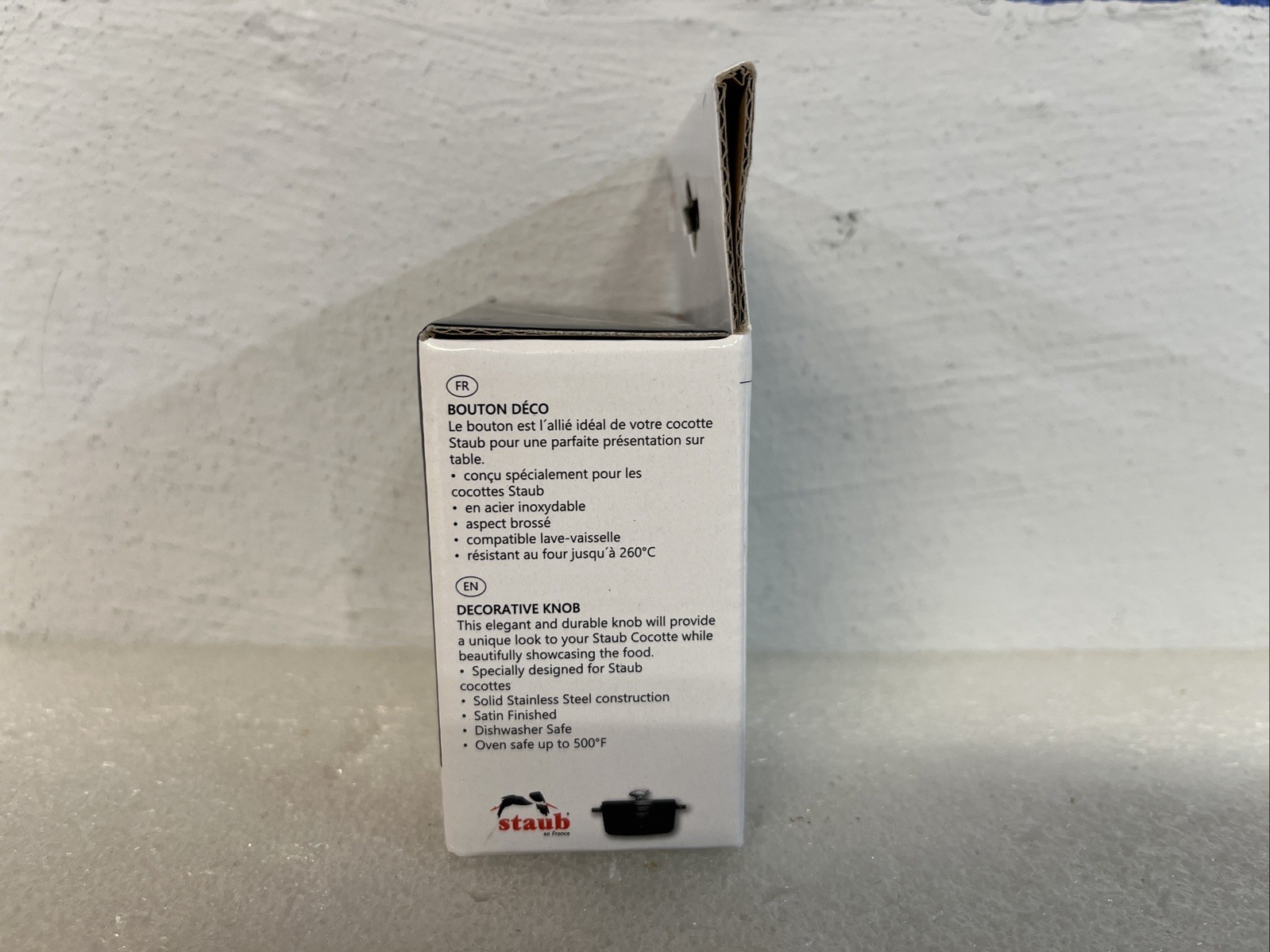 Staub Lobster Stainless Steel Cocotte Pot Knob 40505-205-0 New In Box