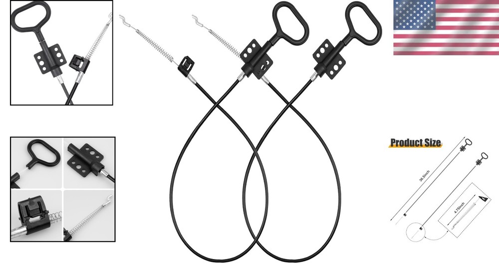 2PCS Sofa Recliner Cables- Release Cables Replacement D Ring Pull Handle