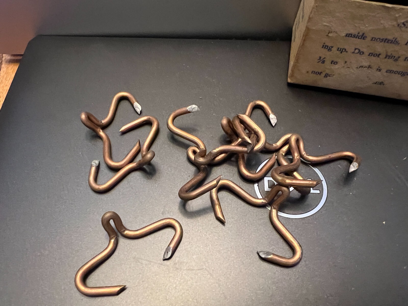 Vintage advertsing Humane Hog Rings (9 Rings) Humane Hog Ring Co.