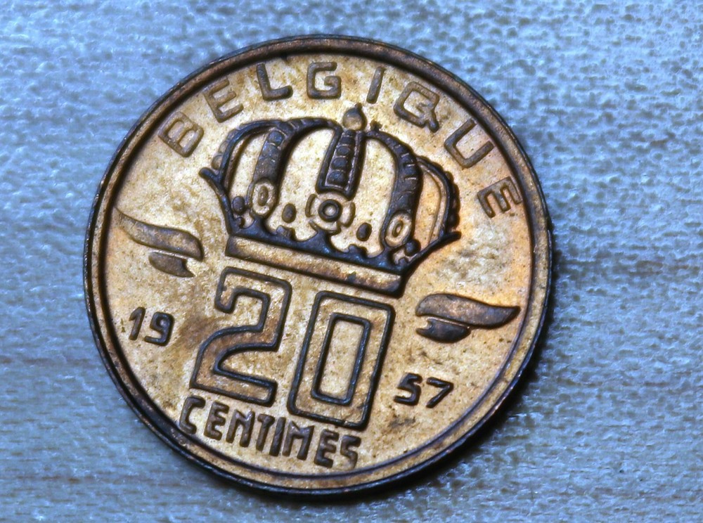 1957 Belgium 20 Centimes