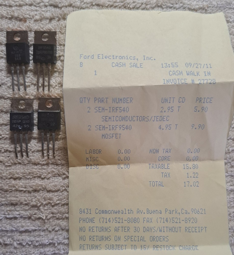SEMICONDUCTORS IRF9540 AND IRF540