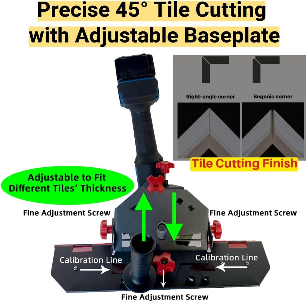 45 Degree Tile Chamfering Tool, Angle Grinder Tool for Tile Chamfering
