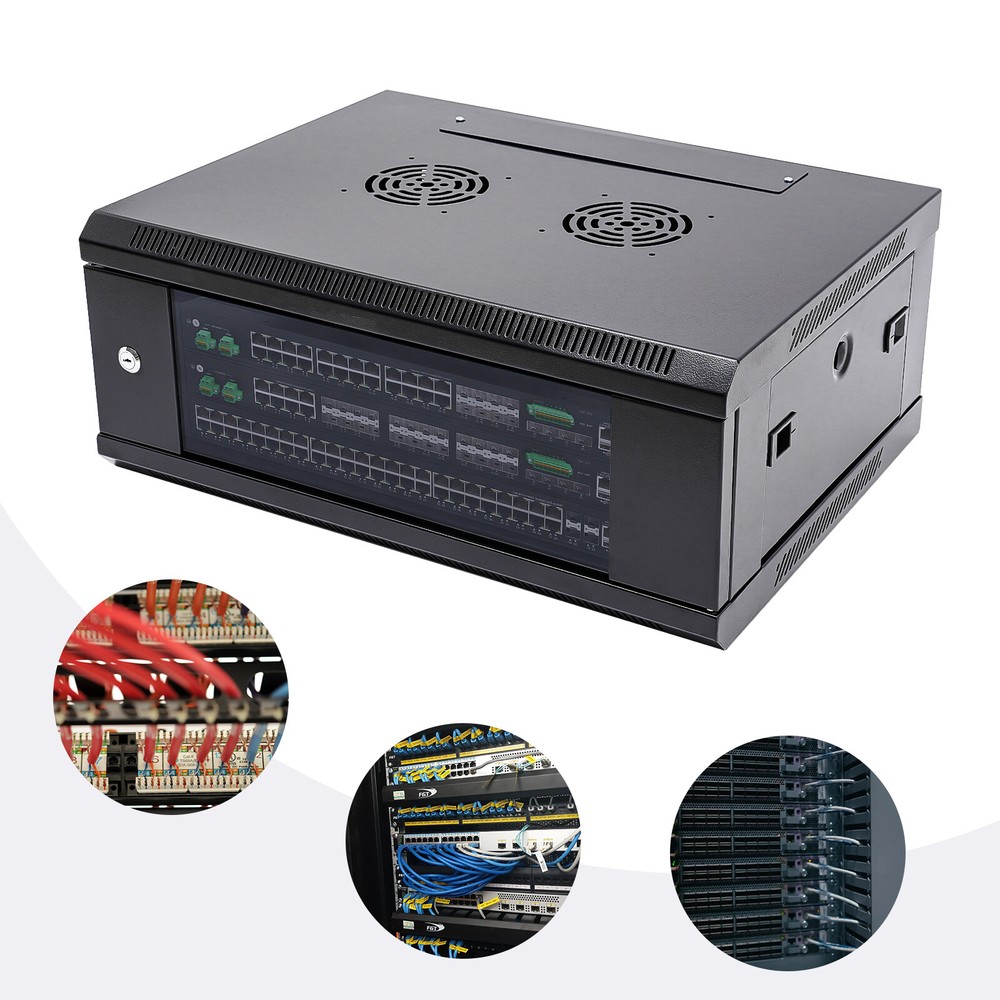 4U Server Cabinet Case Wall Mount Network Server Data Cabinet Enclosure Rack