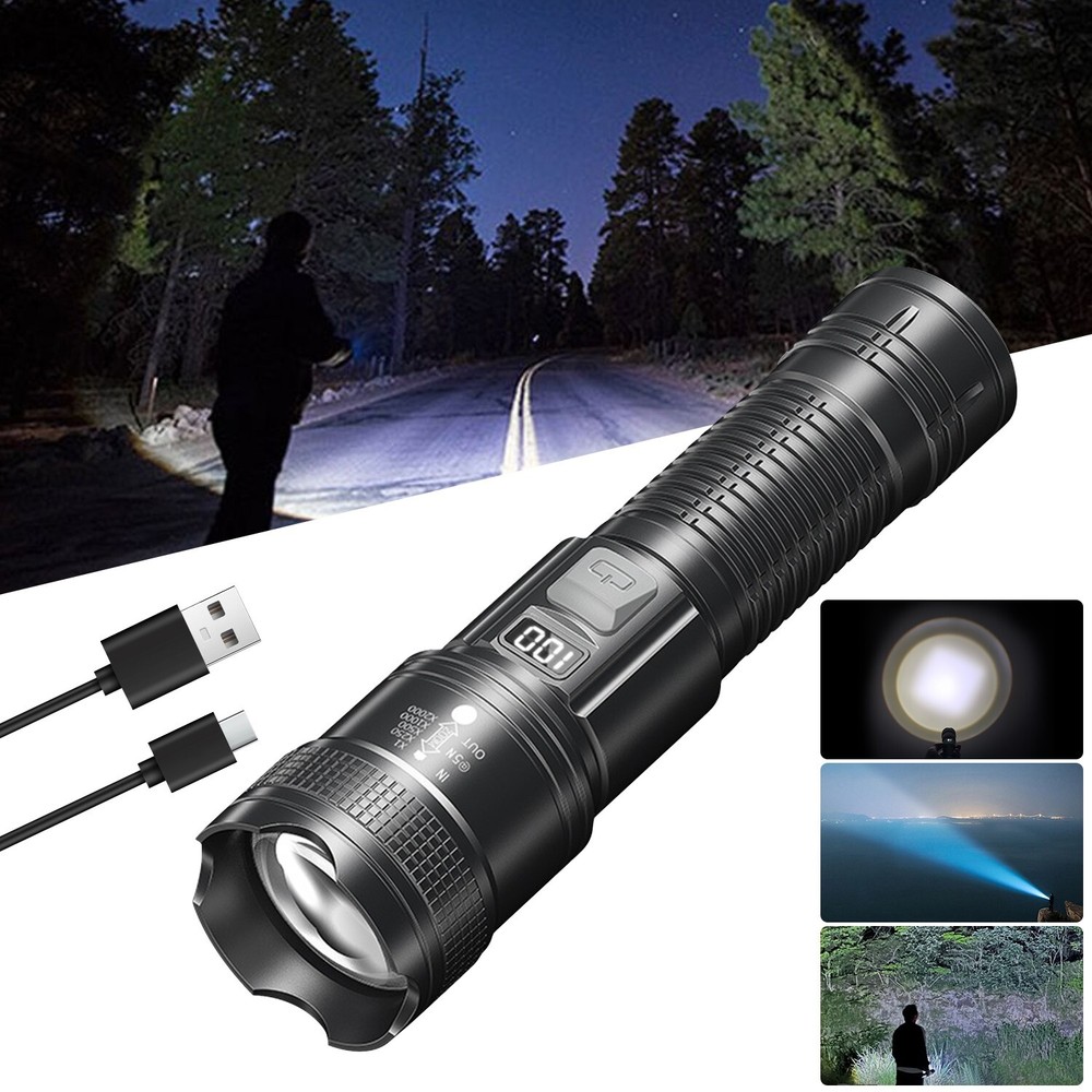 Multifunction Super Bright LED Tactical Flashlight Rechargeable LED Work Light